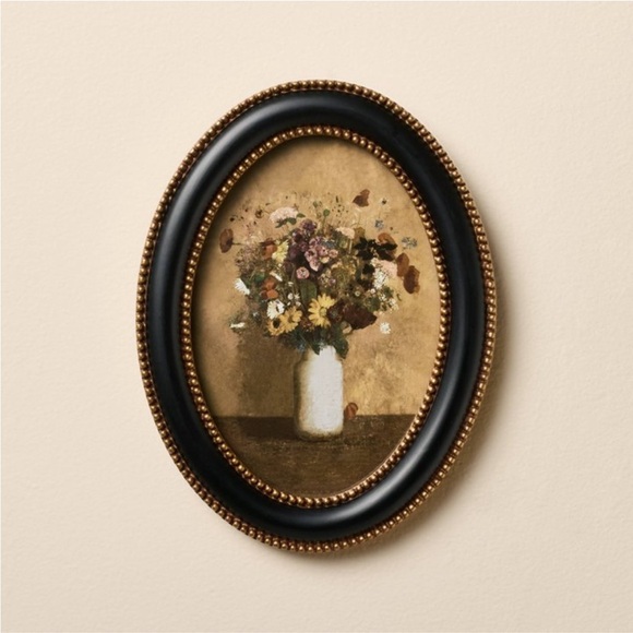 Hearth & Hand Other - HEARTH & HAND NWT flower bouquet oval framed wall art -6x8